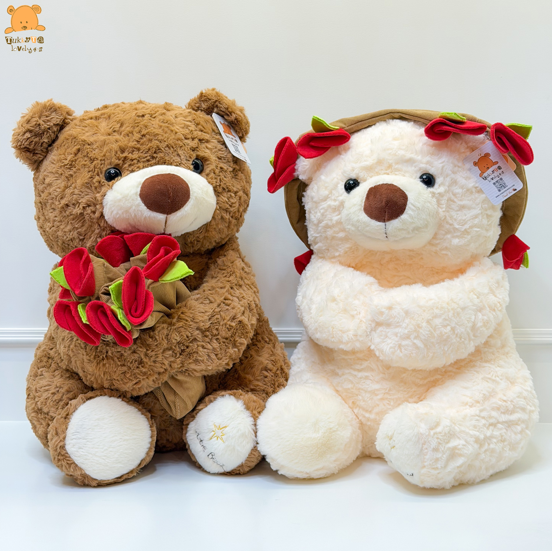 ตุ๊กตาหมีถือช่อกุหลาบ 40cm